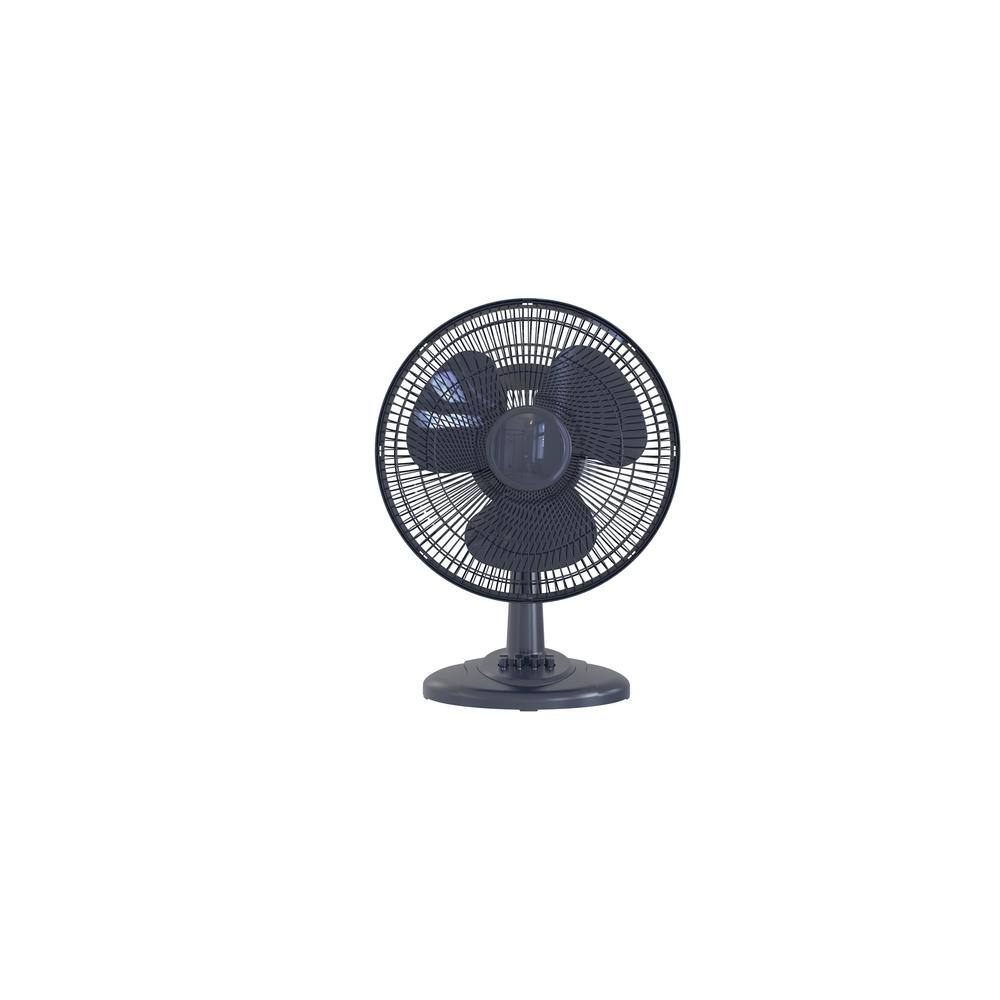 Hampton Bay 12 in. 3 Speed Oscillating Desk Fan TX-1204D