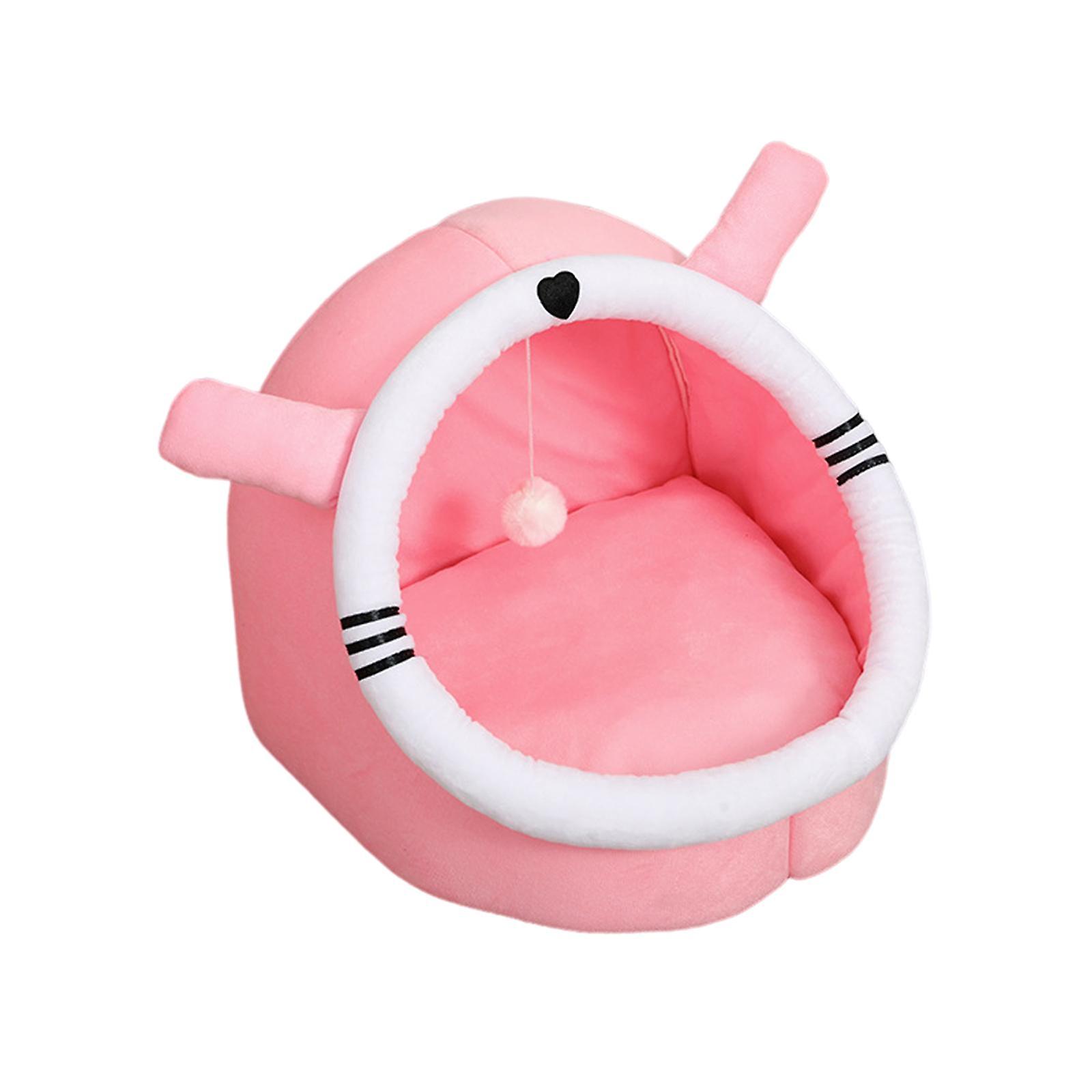 Cat Bed Dog Cute Washable Anti Slip Bottom Nest Sleeping Bed For Indoor Cats S Pink