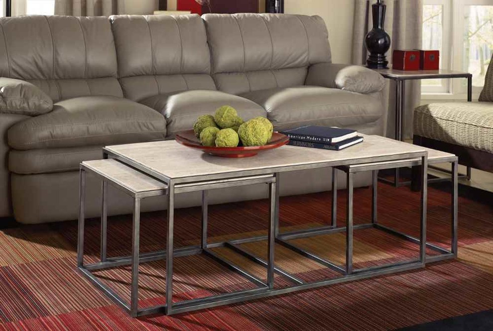 Hammary Modern Basics Rectangular Nesting Cocktail Table 190 910   Industrial   Coffee Table Sets   by ShopLadder  Houzz