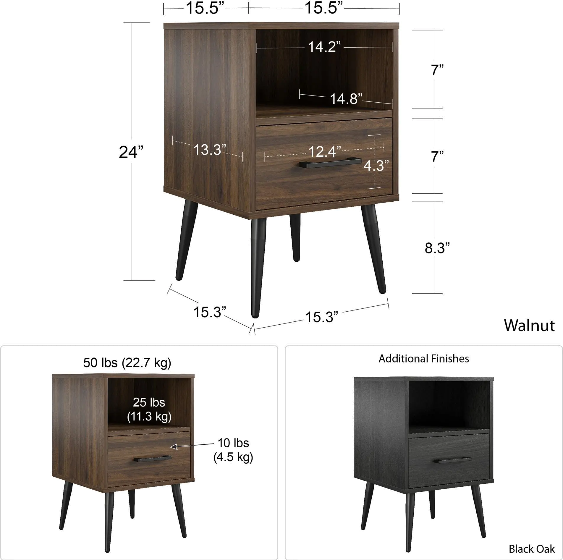 Wilson Black Oak End Table