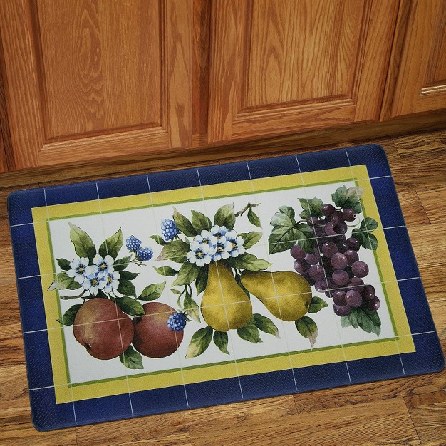 Goodgram Fruity Tiles Memory Vine Fruits Foam Anti fatigue Kitchen Floor Mat 30 In W X 18 In L