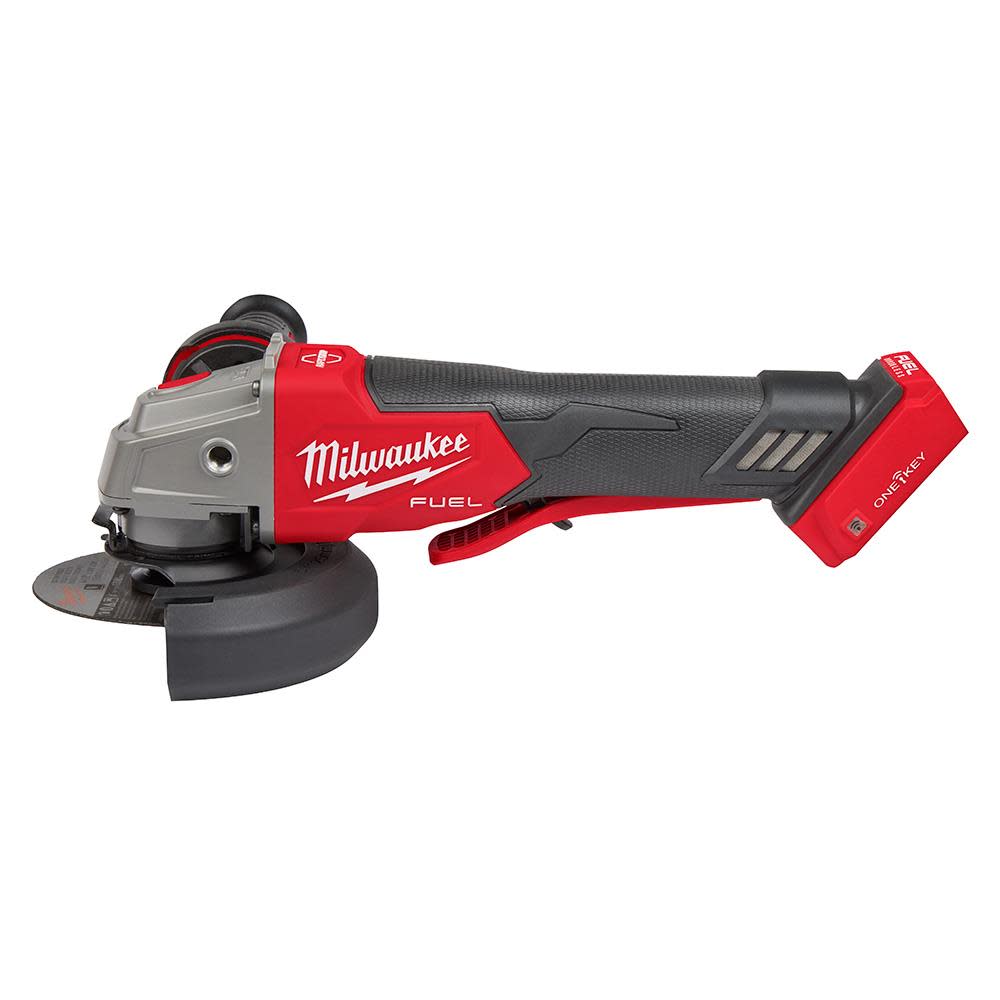 Milwaukee M18 FUEL 4 1/2 / 5 Braking Grinder with ONE KEY Paddle Switch No Lock Bare Tool ;