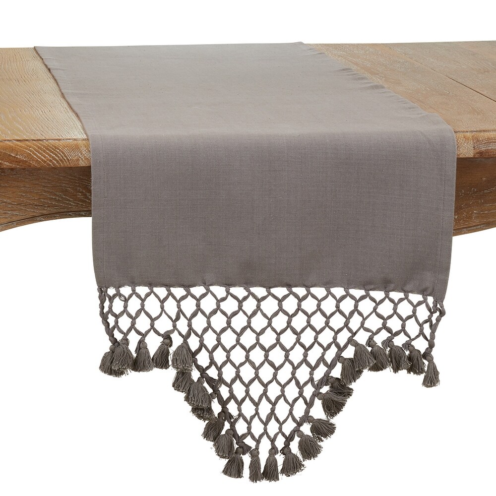 Braided Table Runner With Tassel Design   16\