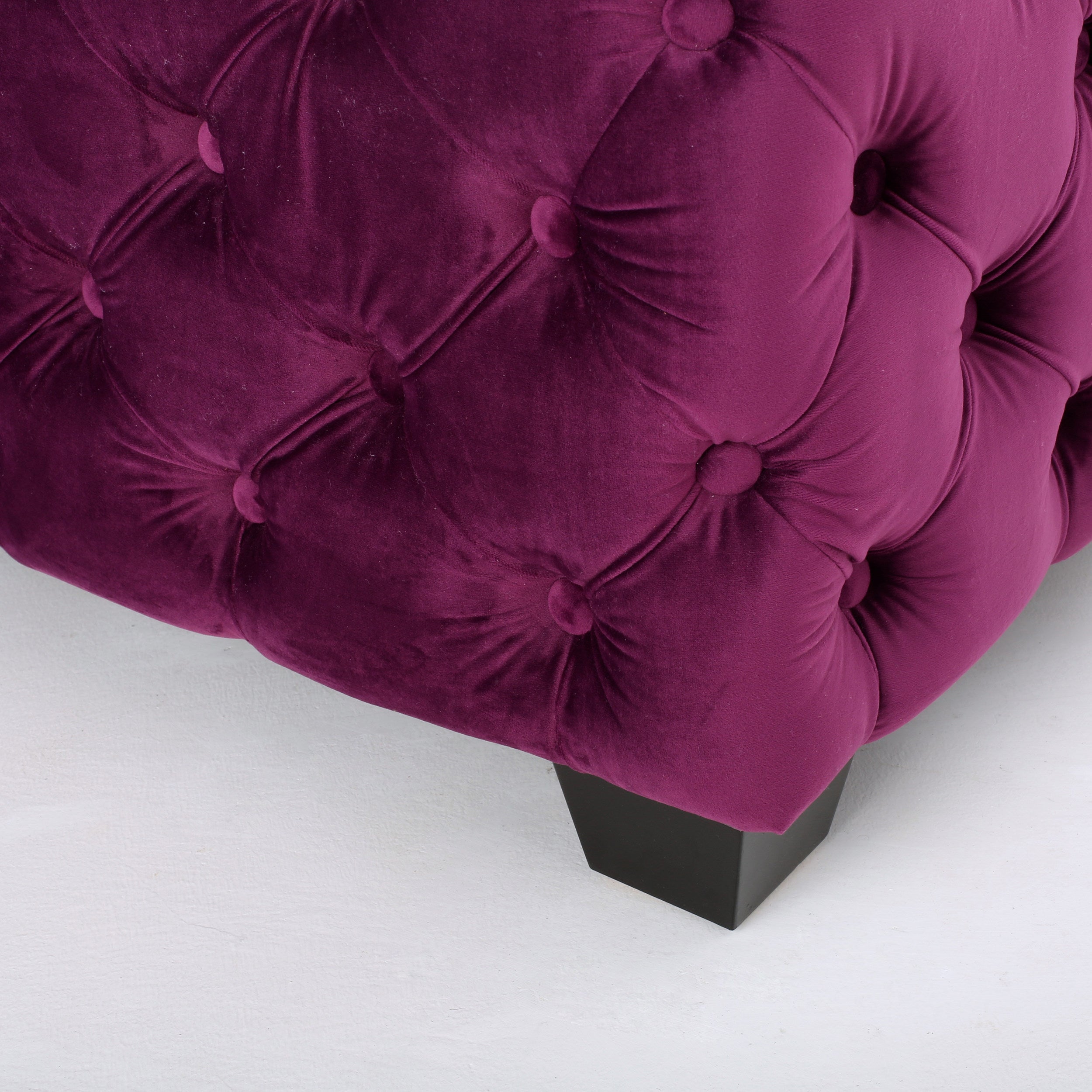 Provence Tufted New Velvet Fabric Ottoman Pouf