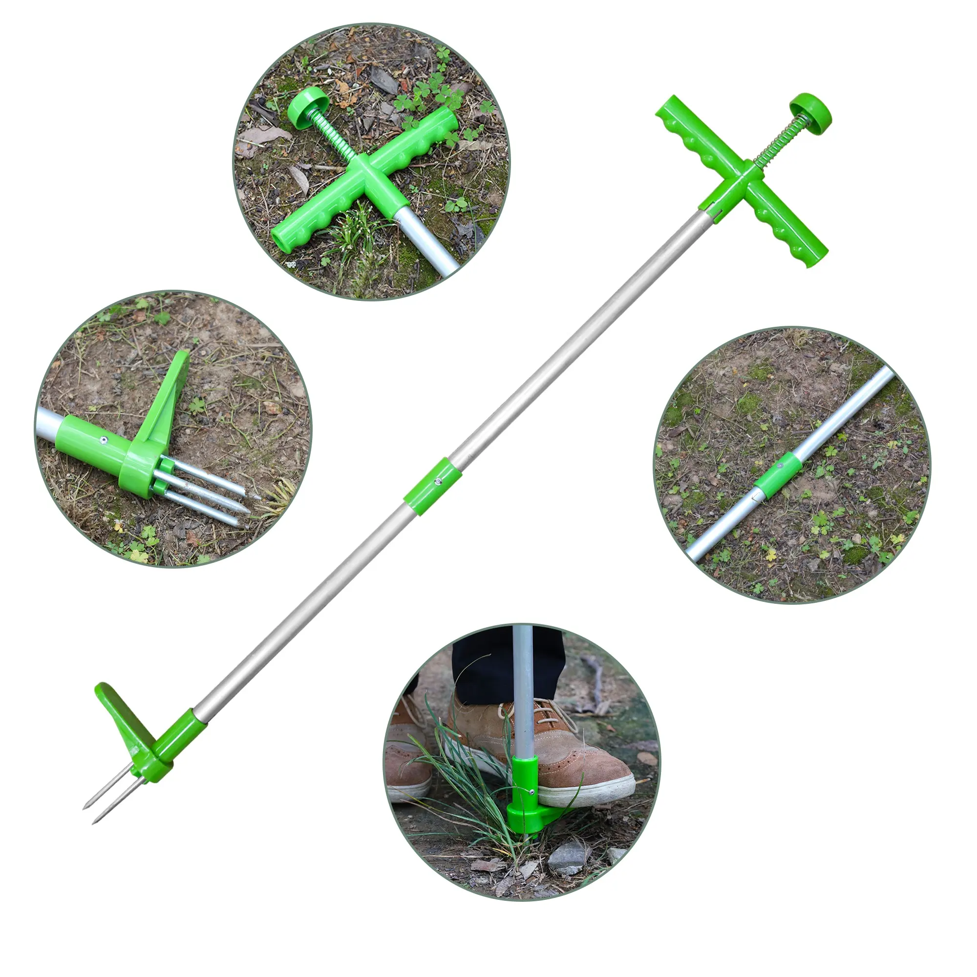 EASTOMMY ET 580161 EASTOMMY ET 580161 Weed Stand Up Root Removal Tools Garden Weeding Tools Green portable