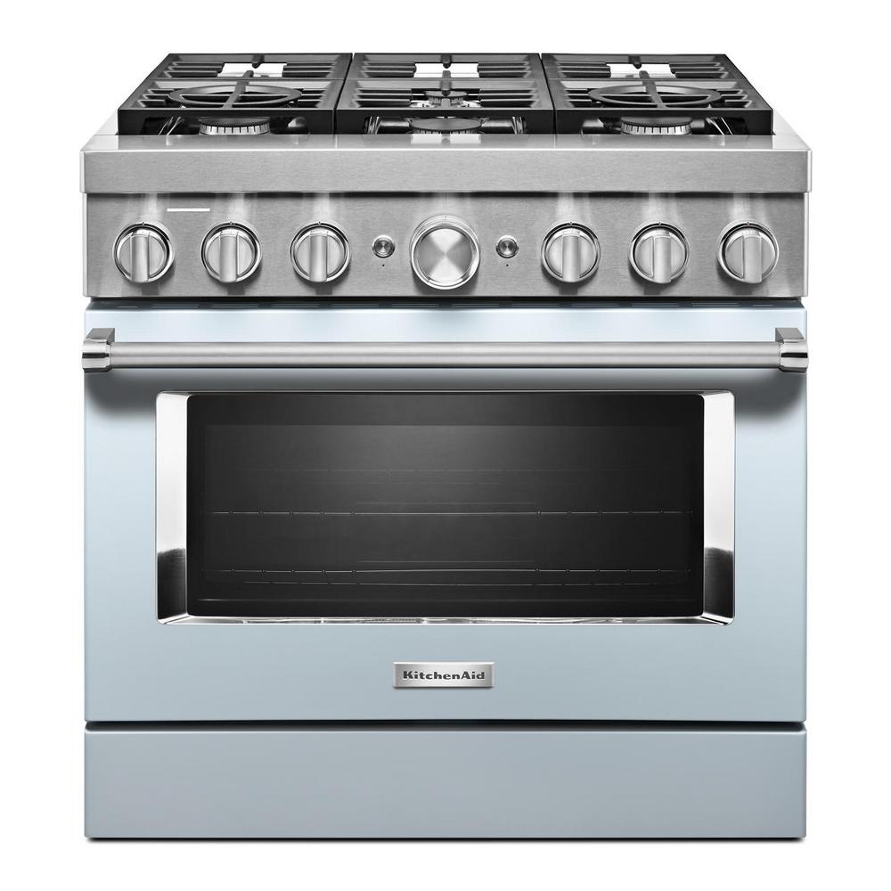 KitchenAid KFDC506JMB 36quot Smart Commercialstyle Dual Fuel Range With