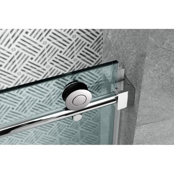 Brushed Nickel Glass Bathtub Doors 56 60 in. W x 6...