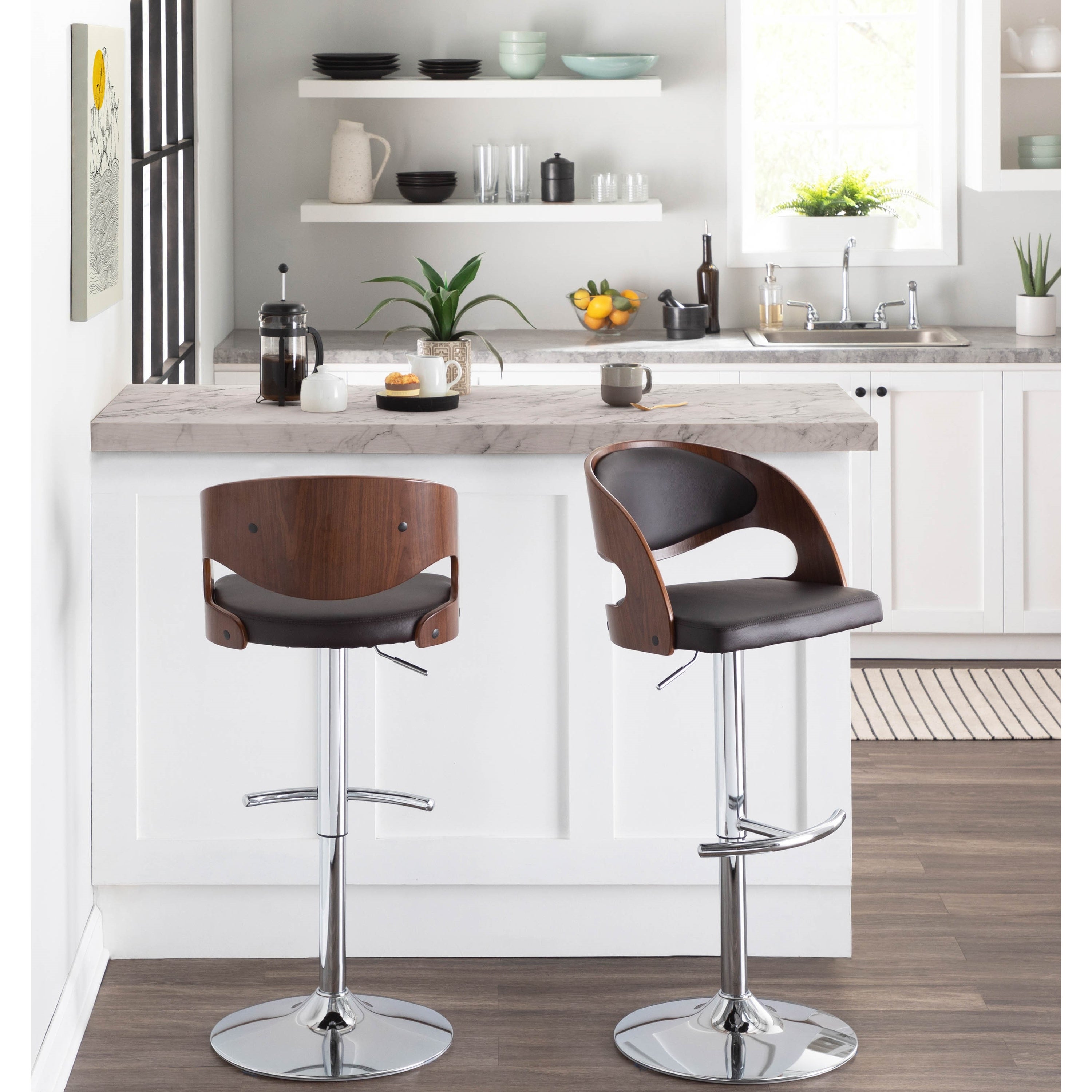 Carson Carrington Visby Adjustable Bar Stool (Set of 2)