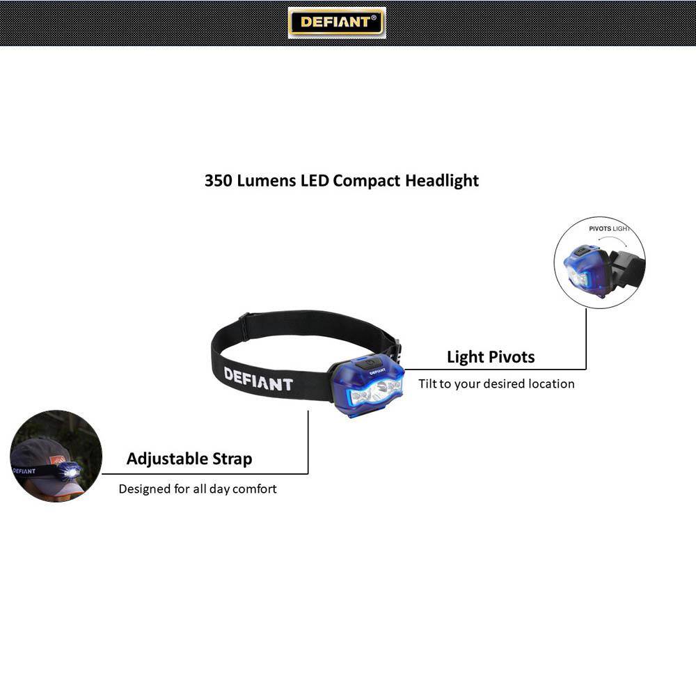 Defiant 350 Lumens LED Compact Headlight 90707