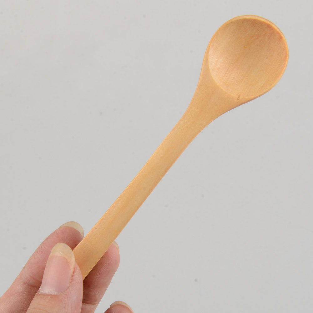 6Pcs Wooden Bamboo Honey Dessert Food Cake Food-grade Spoon Coffee Condiment Cooking Utensil Scoop Spoon Catering Teaspoon Tools