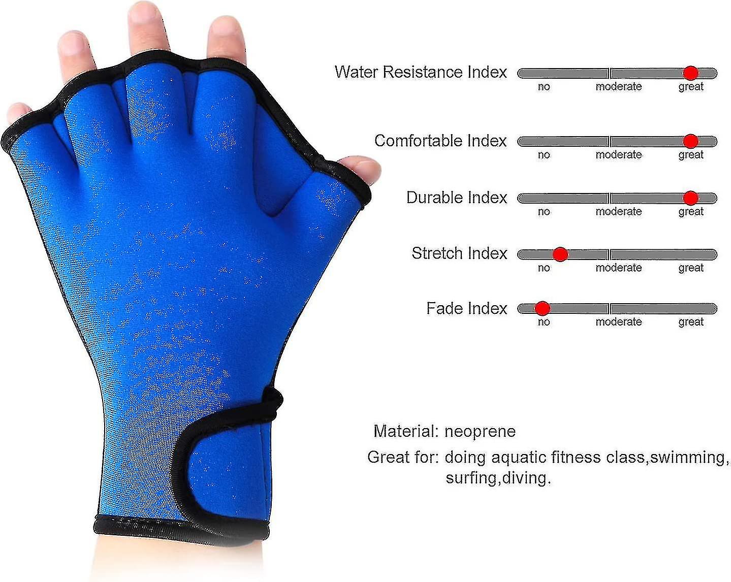 Schwimmhandschuhe Tauchmaterial Schwimmhute Ente Palm Row Palm Rubber Tauchhandschuhe Mit Handschlaufe Schwimmhandschuhe， Gut Genht， Farbecht