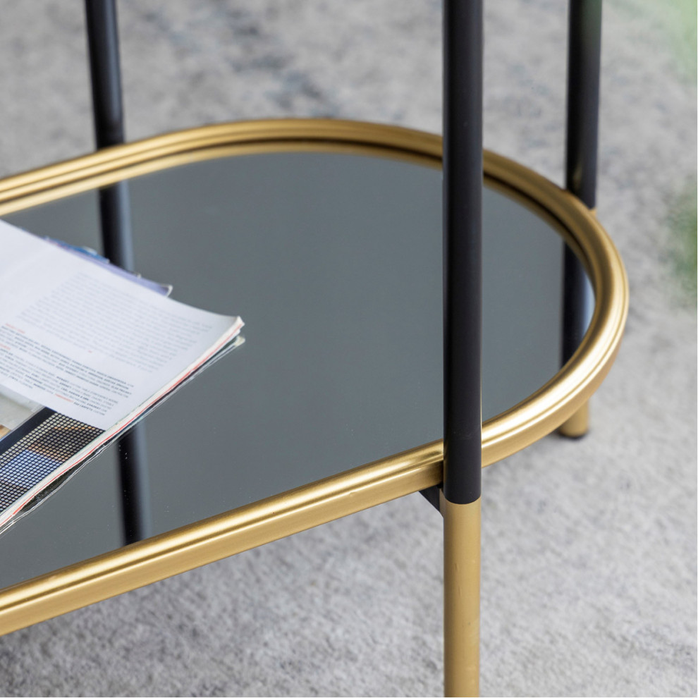 Bertram Console Table  Black/Gold   Contemporary   Console Tables   by Lighting New York  Houzz