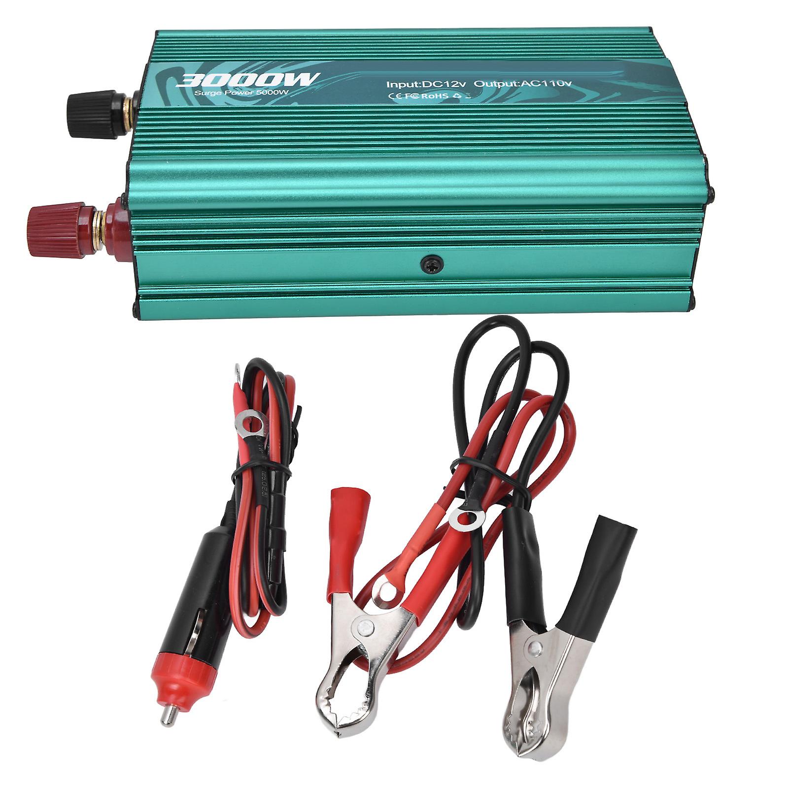 Dc To Ac Converter Aluminum Alloy Smart Pure Sine Wave Power Inverters 3000w 12v To 110vgreen