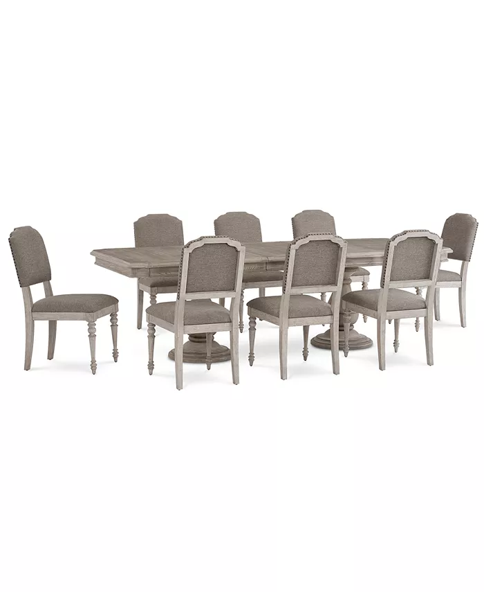 Furniture Anniston Dining 9-Pc. Set (Rectangular Table 8 Side Chairs)