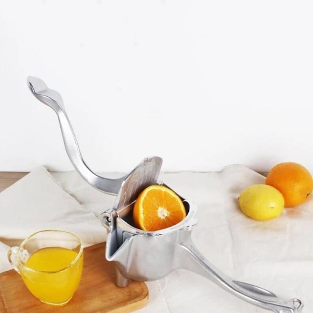 Silver Metal Manual Juicer Fruit Squeezer Juice Lemon Orange Press Household Multifunctional Kitchen Drinkware Supplies