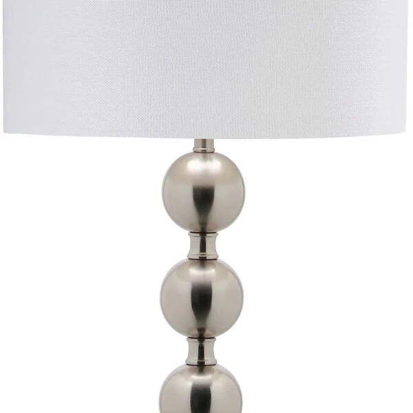 SAFAVIEH Lighting 59-inch Reflections Stacked Ball Nickel Floor Lamp - 15