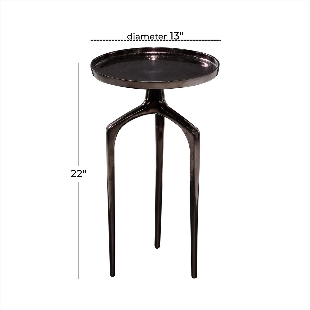 Aluminum Contemporary Accent Table 22 x 13 x 13