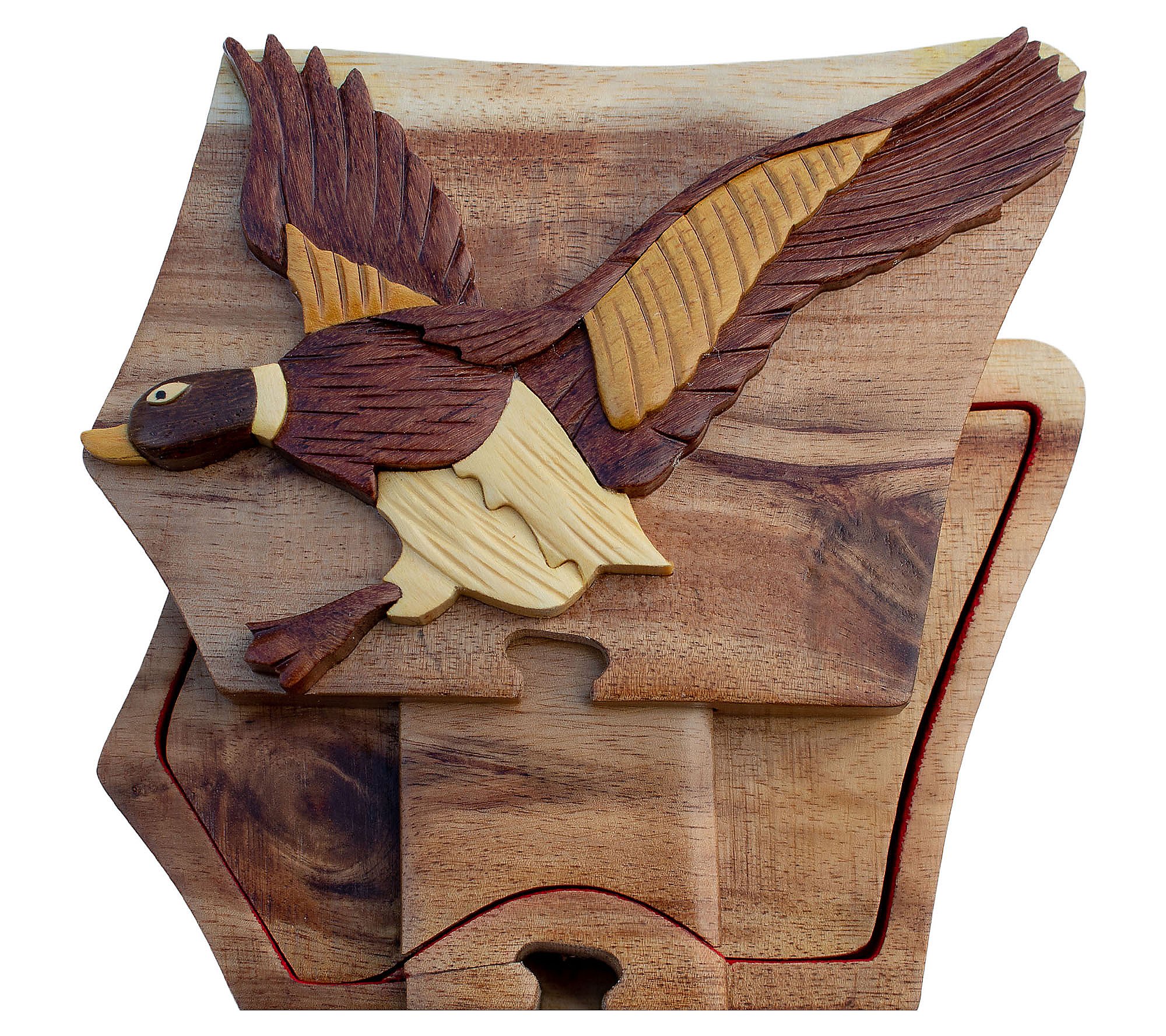 Carver Dan's Duck Puzzle Box with Magnet Closures