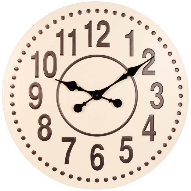 Gunmetal Wall Clock White Infinity Instruments