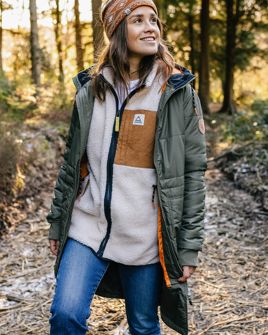 Flora Long Recycled Insulated Jacket - Dusty Olive