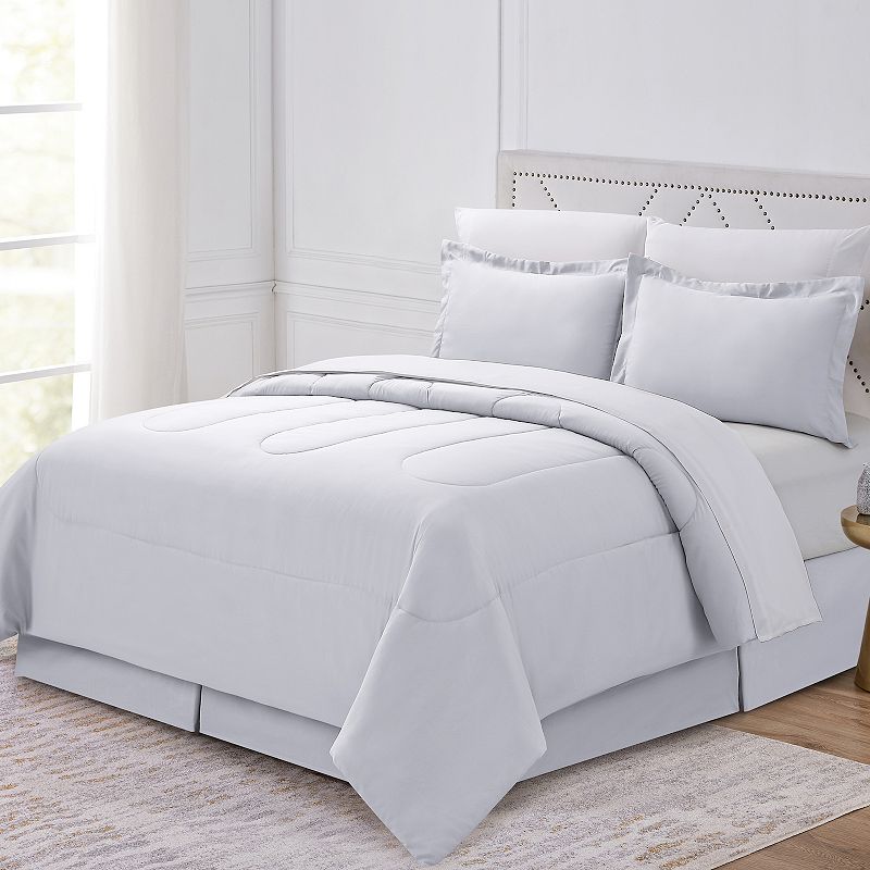 Swift Home Complete Comforter Set with Sheets and Bed Skirt