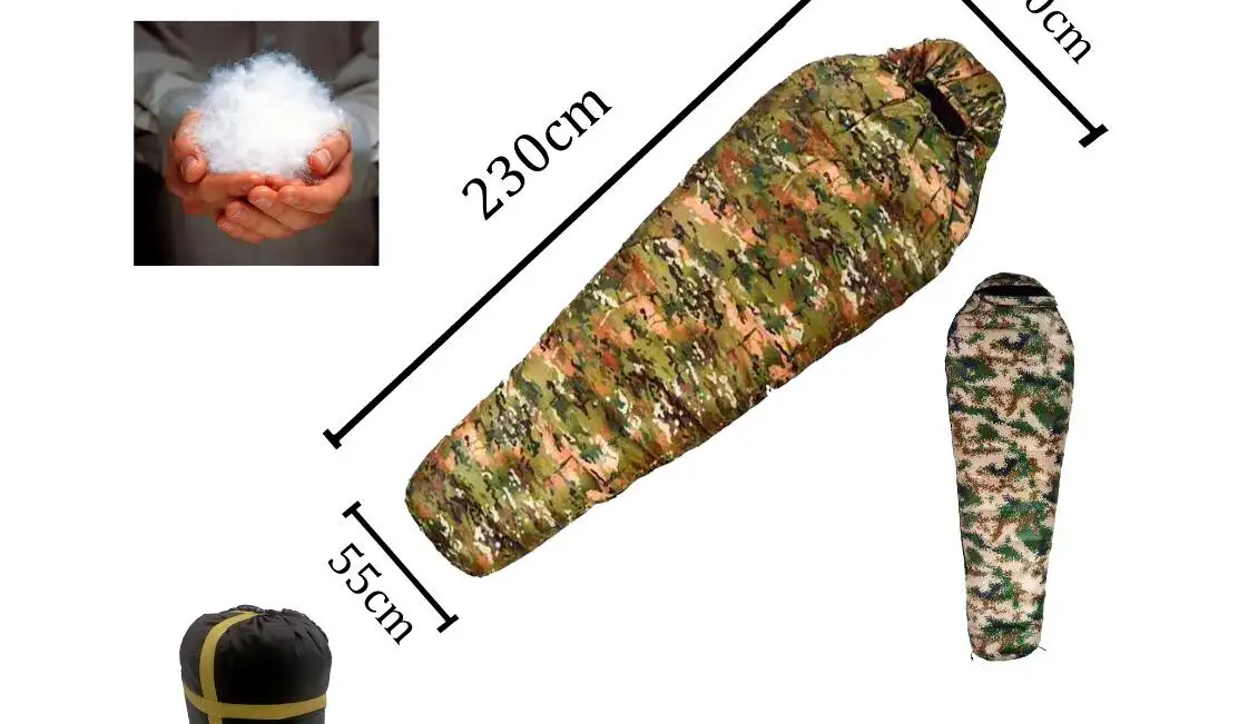 Splicing Single Sleeping Bag Duck Down Outdoor Camping Hiking Travelling Winter Mummy Adults White 3 Season 1.2kgs Silverline