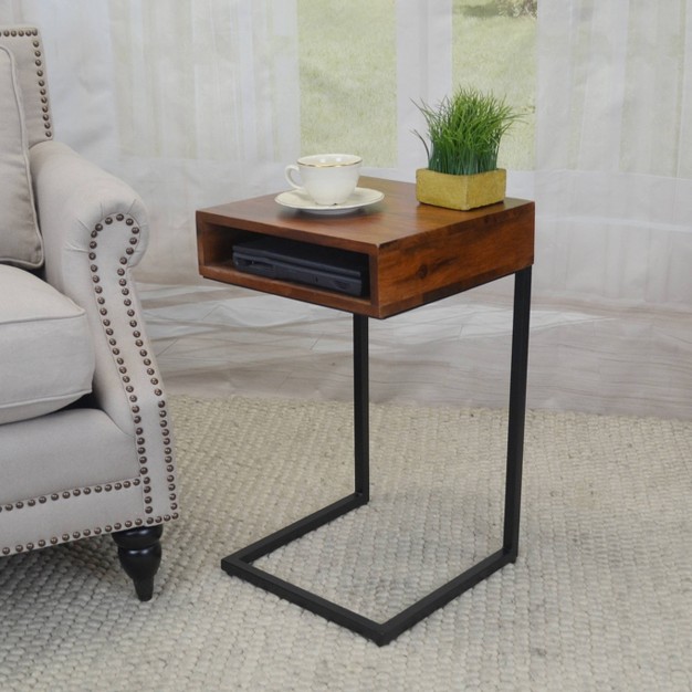 Leif Cubby C Table Chestnut Black Carolina Chair amp Table