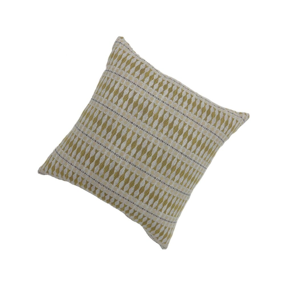 Contemporary Style Simple Traditionally Designed Set of 2 Throw Pillows  Yellow