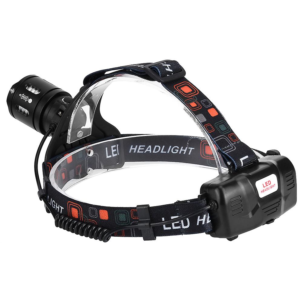 P50 Led Headlight Headlamp Waterproof Fashlight 3500lm 3 Lighting Modes Usb Chargingblack