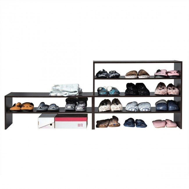 3 piece Stackable 2 tier Shoe Rack Organizer Storage Shelf Set   31\