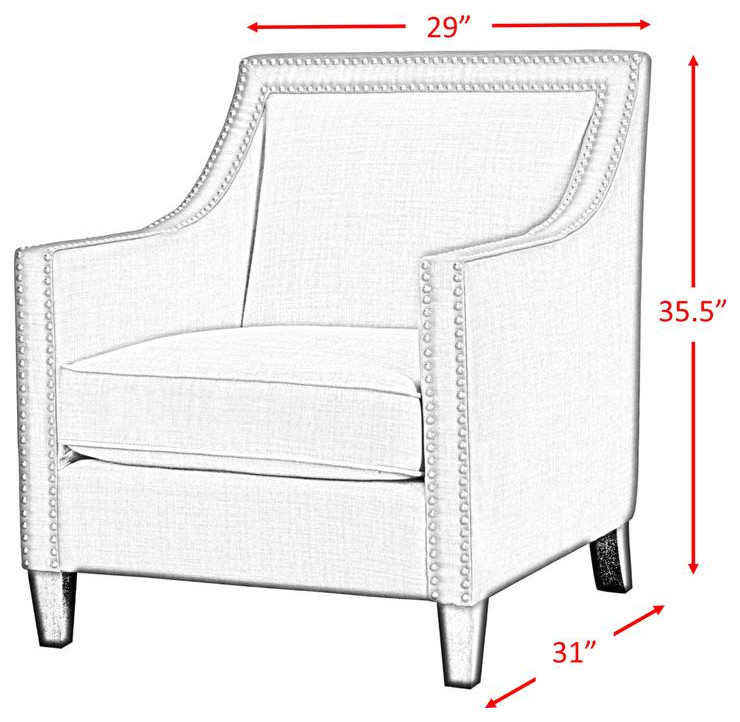 Emery French Script Chair  ampOttoman   Contemporary   Armchairs And Accent Chairs   by BisonOffice  Houzz