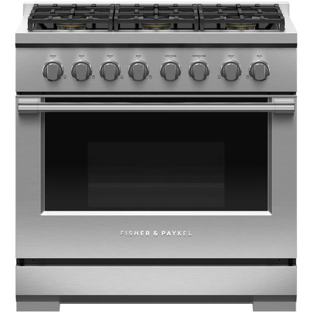 Fisher & Paykel 36-inch Freestanding Gas Range with Dual Flow Burners? RGV3-366-N