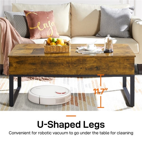 Yaheetech Split Lift-top Coffee Table with Hidden Compartments