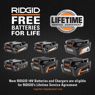 RIDGID 18V MAX Output Starter Kit with (2) 4.0 Ah MAX Output Batteries 2.0 Ah Battery and Charger AC8400240SB-AC840040