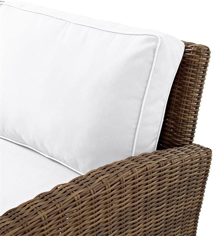 Outdoor Loveseat  Cushioned Seat With Removable Covers   Tropical   Outdoor Loveseats   by Decor Love  Houzz