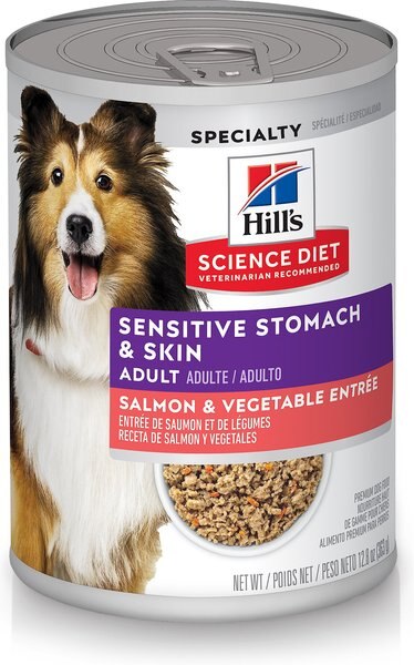 Hill's Science Diet Adult Sensitive Stomach and Skin Grain-Free Salmon and Vegetable Entree Canned Dog Food