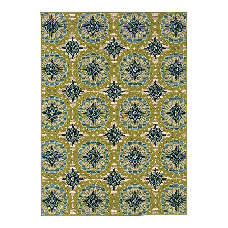 StyleHaven Cayman Floral Medallion Indoor Outdoor Rug