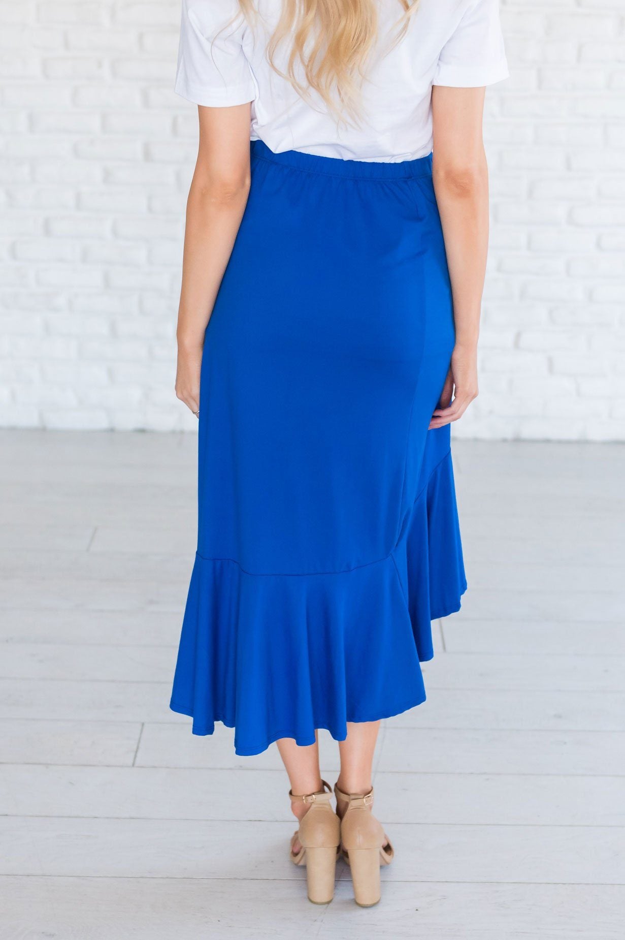 Bees Knees Ruffle Modest High-low Skirt