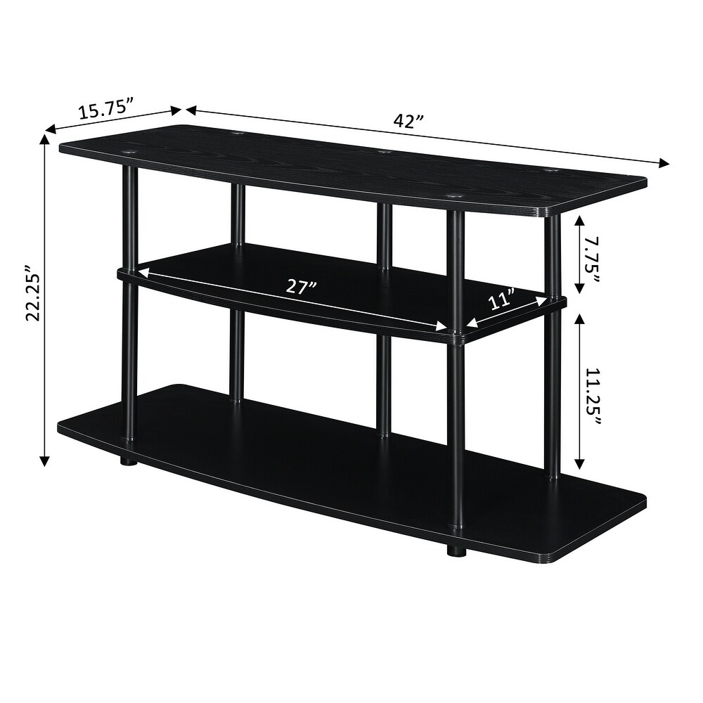 Convenience Concepts Designs2Go No Tools 46 inch 3 Tier Wide TV Stand