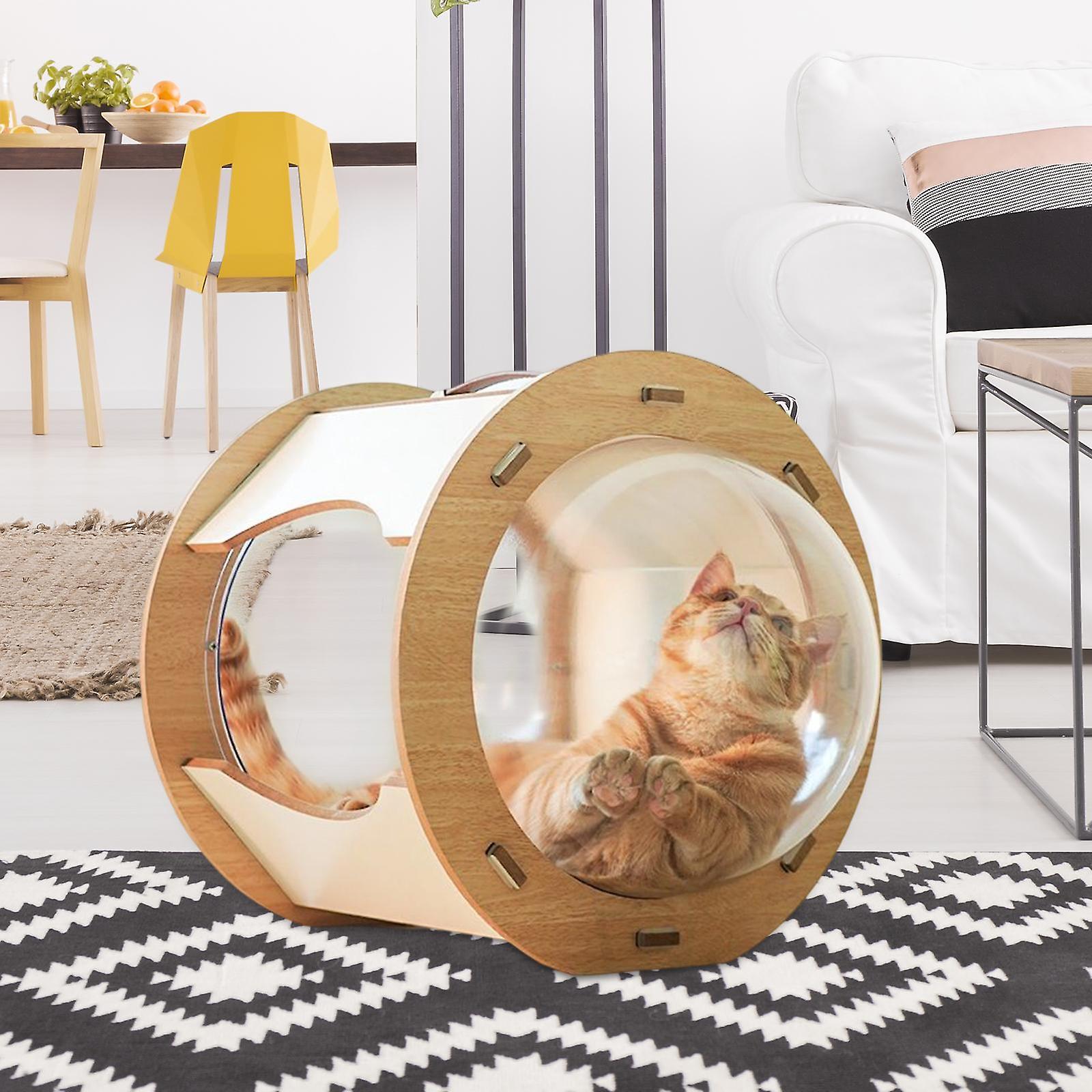 Spaceship cat nest house with cushion