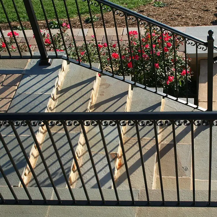 Professional manufacturer supply wrought iron gate and fence  cheap wrought iron fence new design