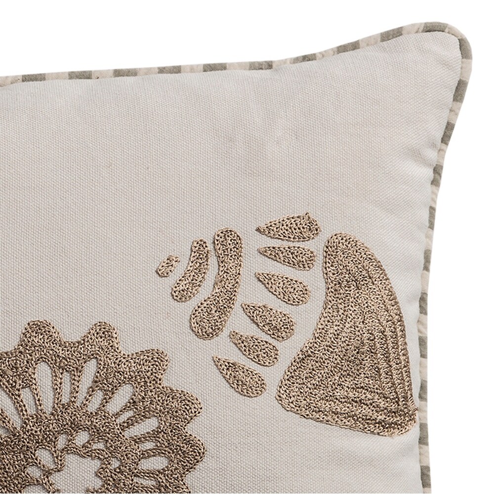 Rizzy Home Traditional Cream Pillow Cover   11\