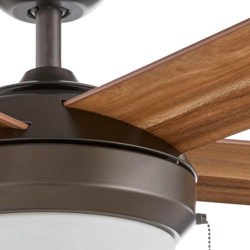 Hampton Bay Claret 52 in Indoor Oil Rubbed Bronze Ceiling Fan with Light Kit