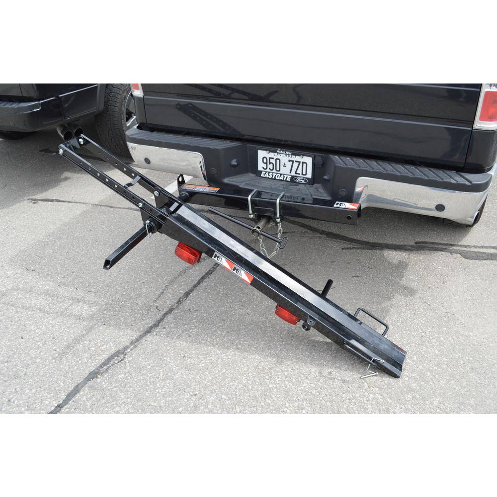 DK2 400 lb. Capacity Hitch Mounted Motorcycle Carrier with Adjustable Front Wheel Channel TMC201