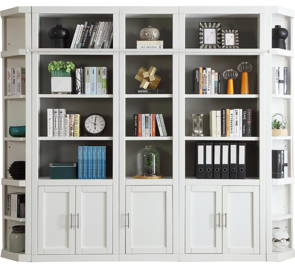 Parker House Catalina 5 Piece Library Wall in White   4   Transitional   Bookcases   by Unlimited Furniture Group  Houzz