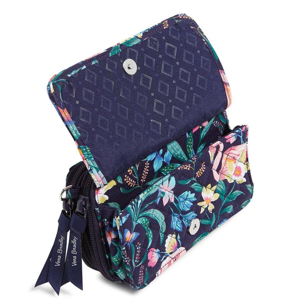 Vera Bradley  Rfid All In One Crossbody Bag In Flamingo Garden