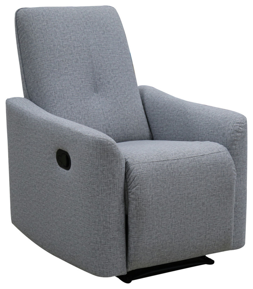 Ivah Recliner Chair  Gray   Transitional   Recliner Chairs   by Timeout PRO  Houzz