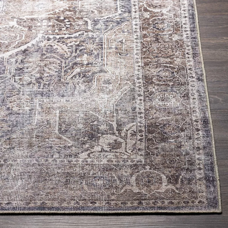 West Des Moines Traditional Washable Area Rug