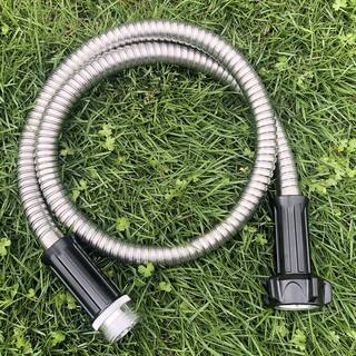 Dyiom 58 in. Dia. x 15 ft. Heavy Duty 304 Stainless Steel Water Garden Hose with Female to Male Connector B08DHSSWYX