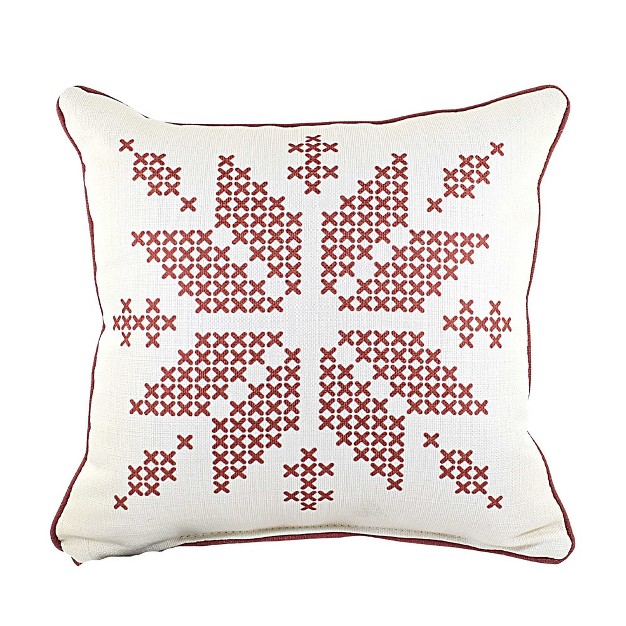 Sweater Snowflake Pillow Living Room Cross Stitch Little Birdie The Little Birdie Decorative Pillow